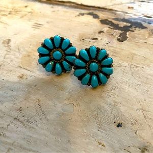 Turquoise Cluster Earrings
